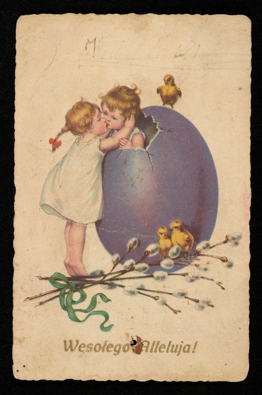 Przedwojenne kartki wielkanocne ze zbiorów Polony