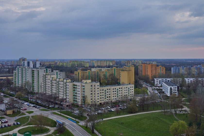 Panorama Gądowa Małego, wrocławskiego osiedla