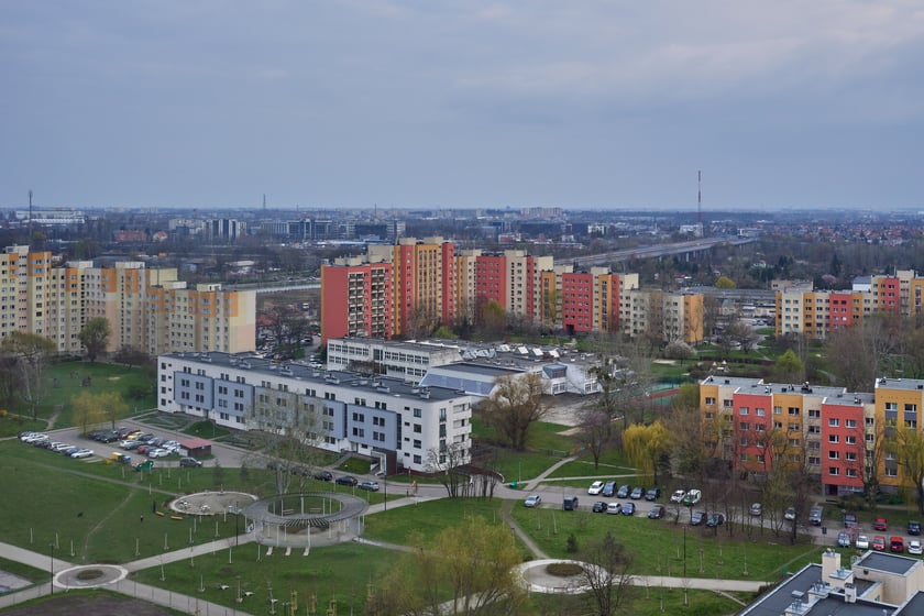 Panorama Gądowa Małego, wrocławskiego osiedla