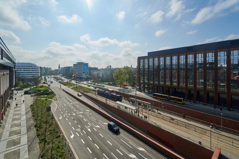 Obszar placu Dominikańskiego w kwietniu 2023 r.