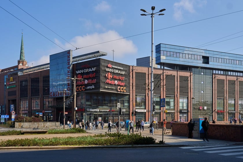 Obszar placu Dominikańskiego w kwietniu 2023 r.