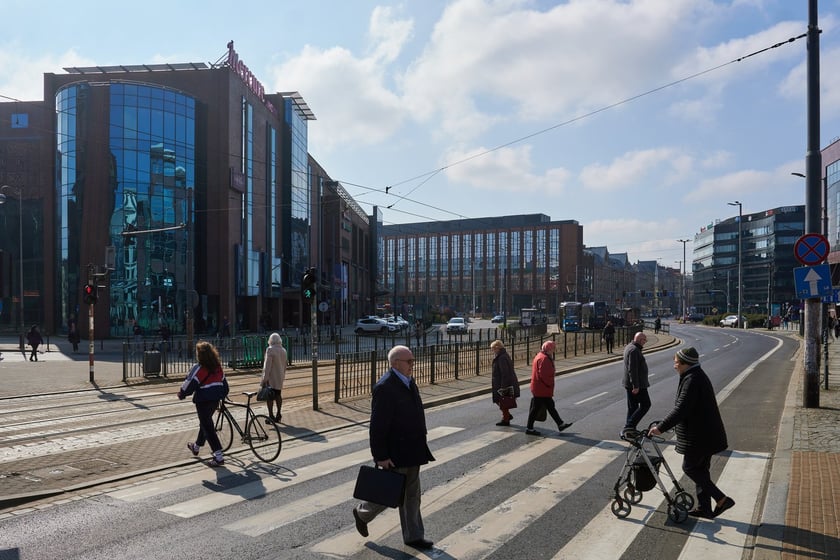 Obszar placu Dominikańskiego w kwietniu 2023 r.