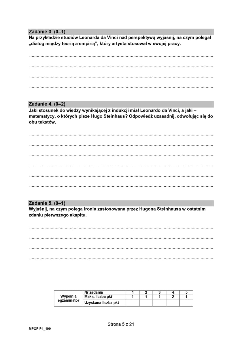 Matura z języka polskiego - arkusze pokazowe