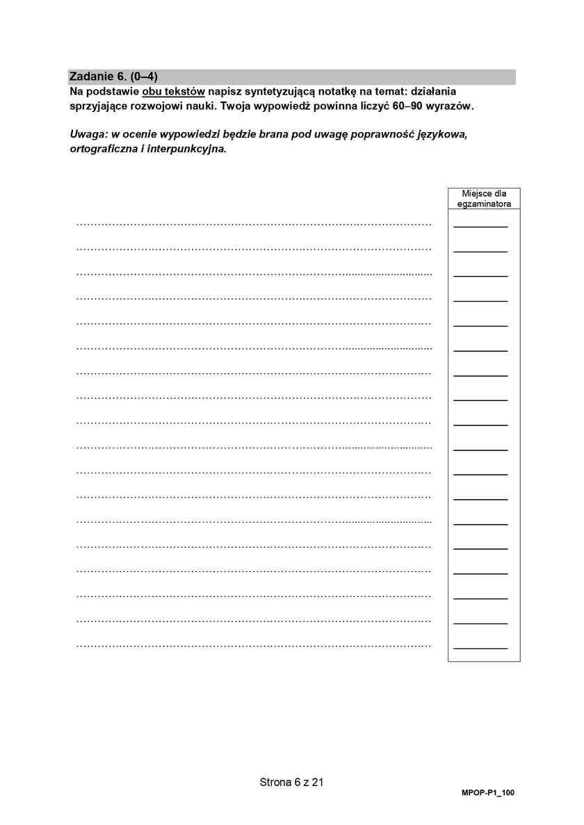 Matura z języka polskiego - arkusze pokazowe