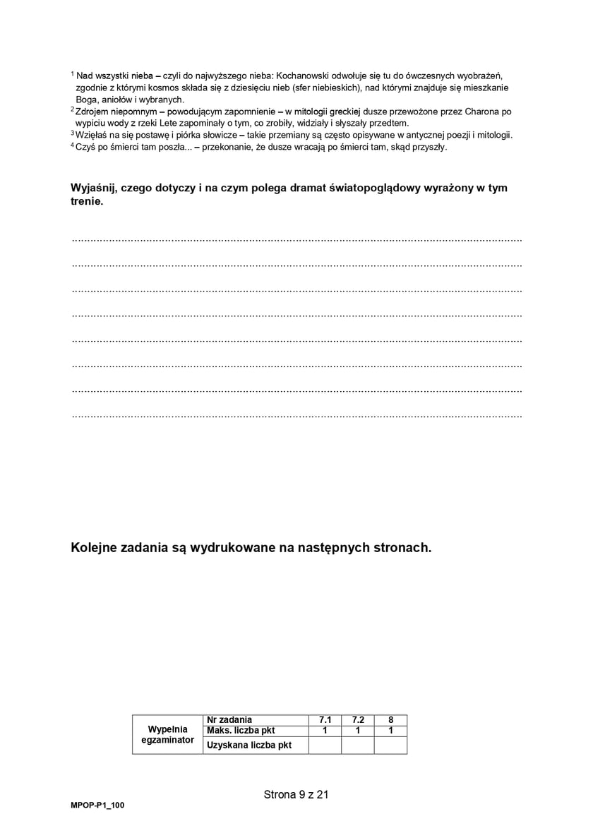 Matura z języka polskiego - arkusze pokazowe