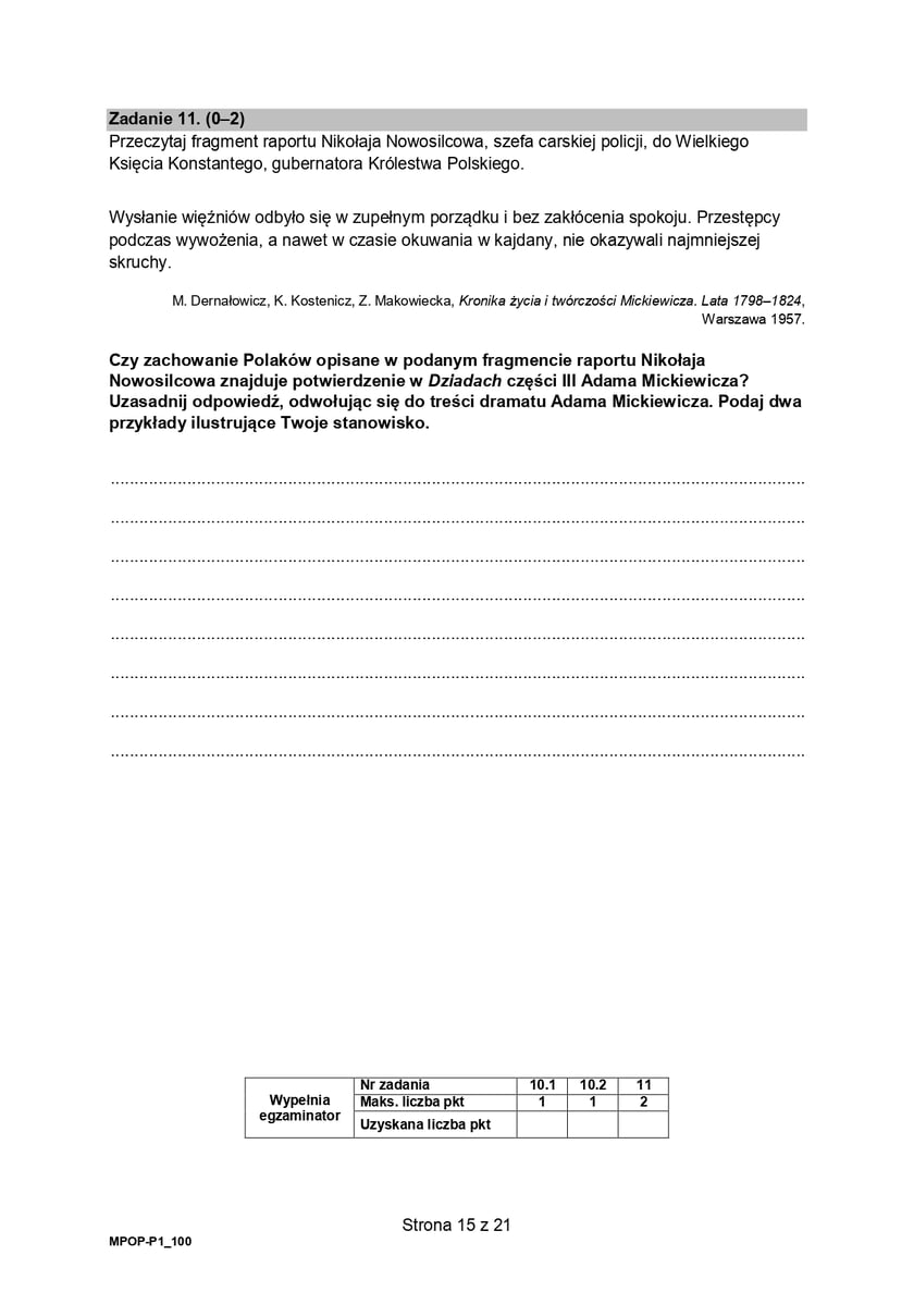 Matura z języka polskiego - arkusze pokazowe