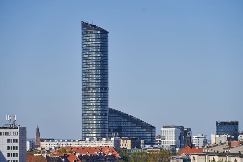Panorama Wrocławia z perspektywy Krzyków - maj 2023
