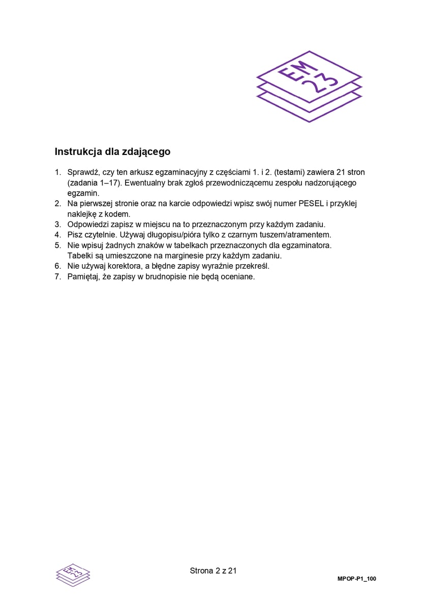 Matura z j. polskiego (formuła 2023)