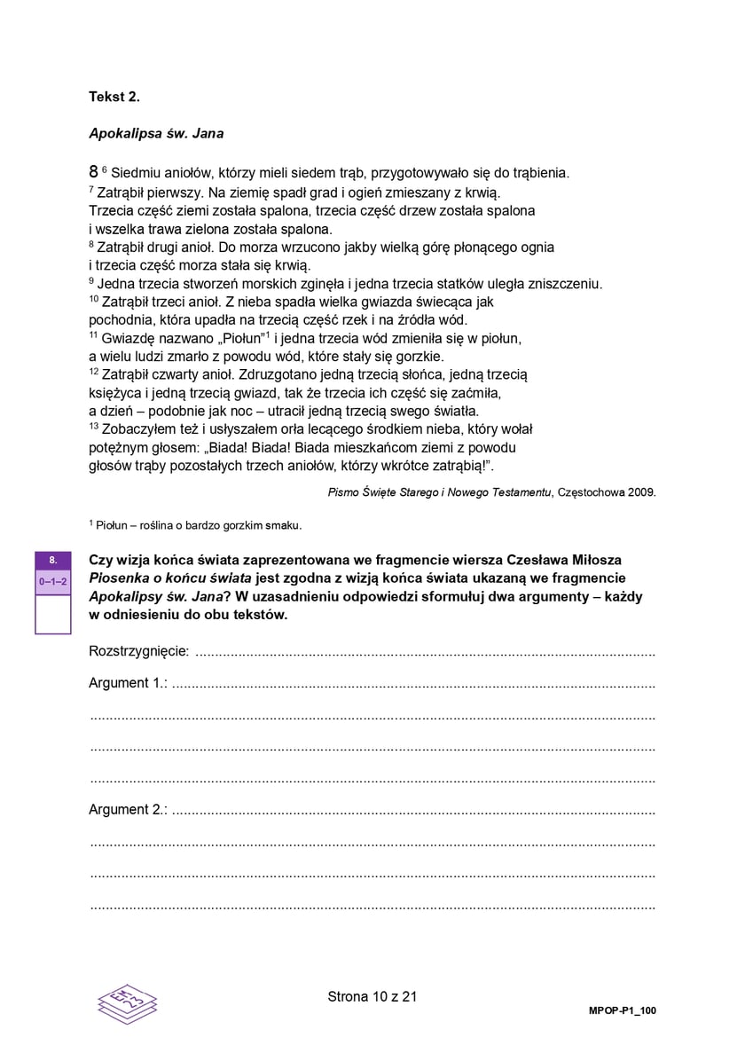 Matura z j. polskiego (formuła 2023)