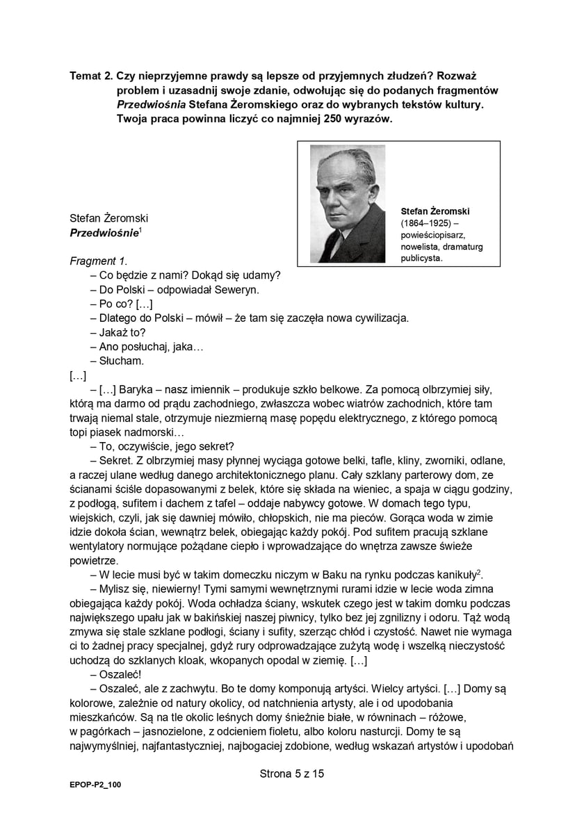 Matura z j. polskiego (formuła 2015)