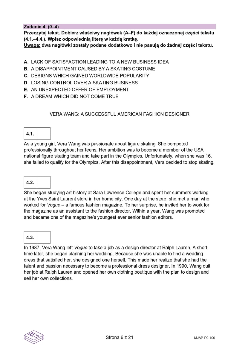 Matura z j. angielskiego (formuła 2023)