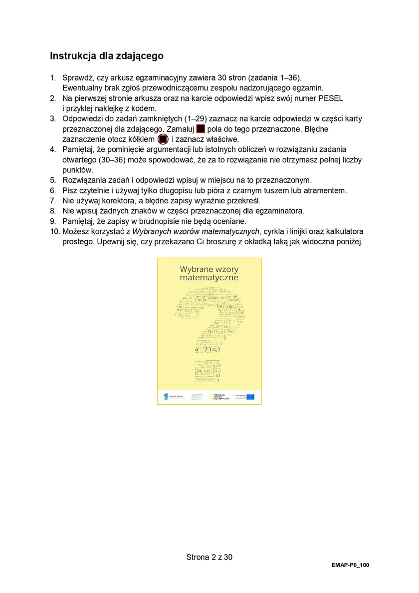 Arkusza maturalny - matematyka_formula_2015