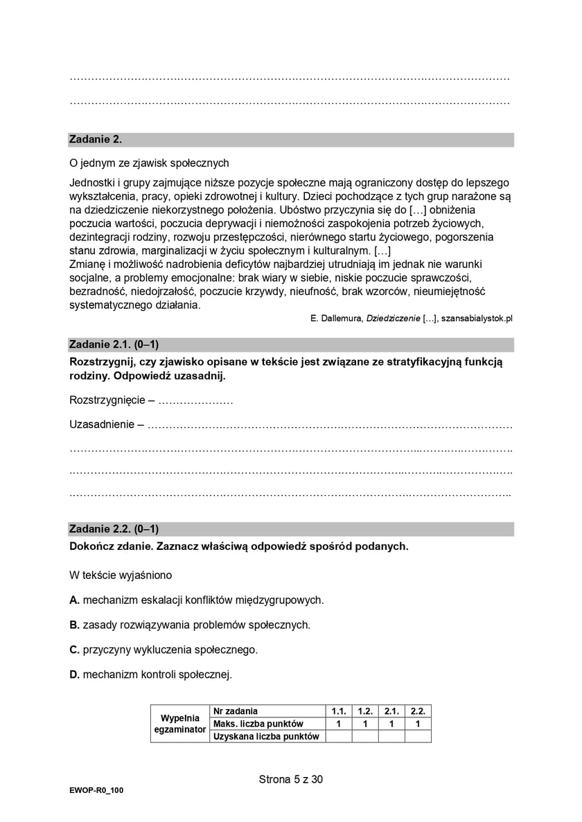 Matura z WOS-u na poziomie rozszerzonym (formuła 2015)