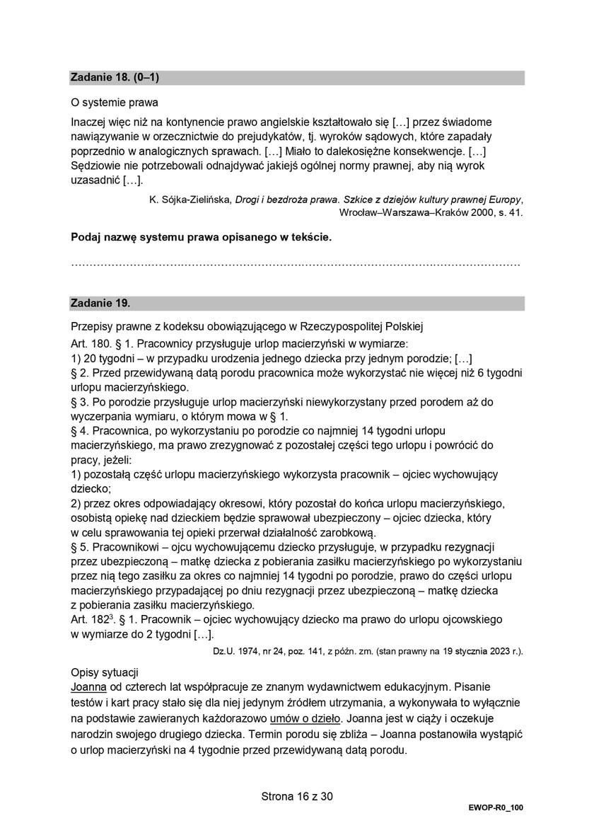 Matura z WOS-u na poziomie rozszerzonym (formuła 2015)