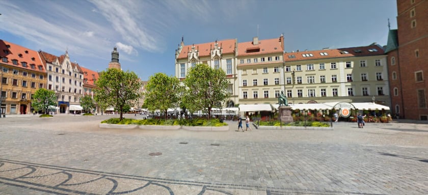 wrocławski Rynek z zielonymi ogrodami&nbsp;