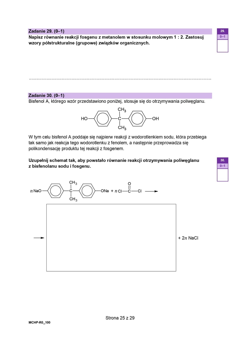 Arkusz CKE z chemii (poziom rozszerzony, formuła 2023)
