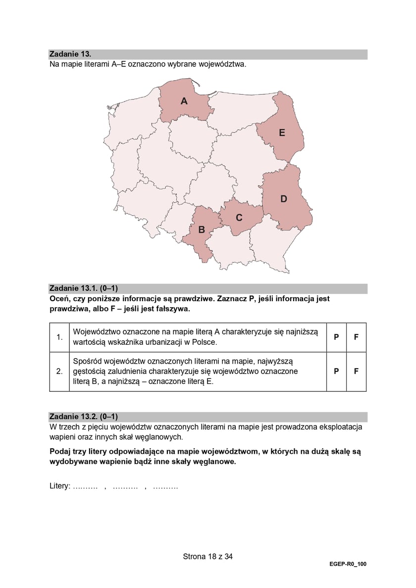 Matura z geografii (poziom rozszerzony)