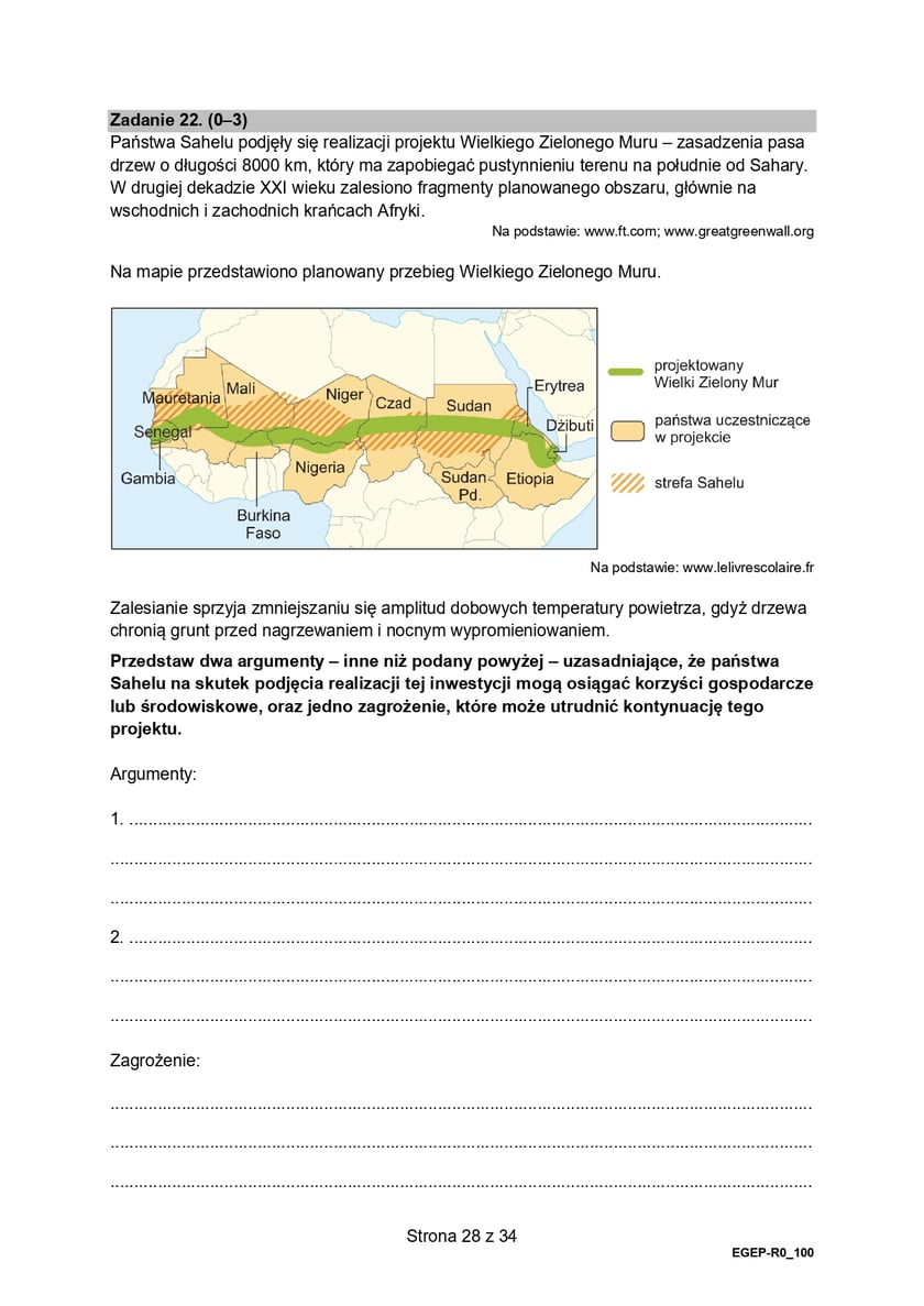 Matura z geografii (poziom rozszerzony)