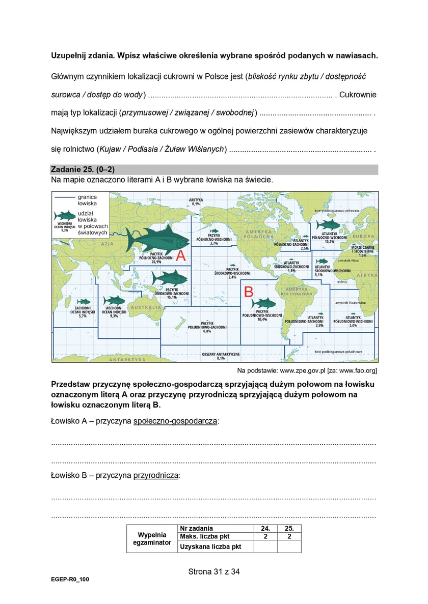 Matura z geografii (poziom rozszerzony)