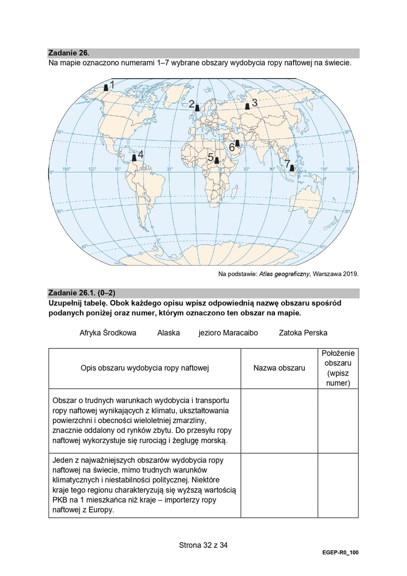 Matura z geografii (poziom rozszerzony)