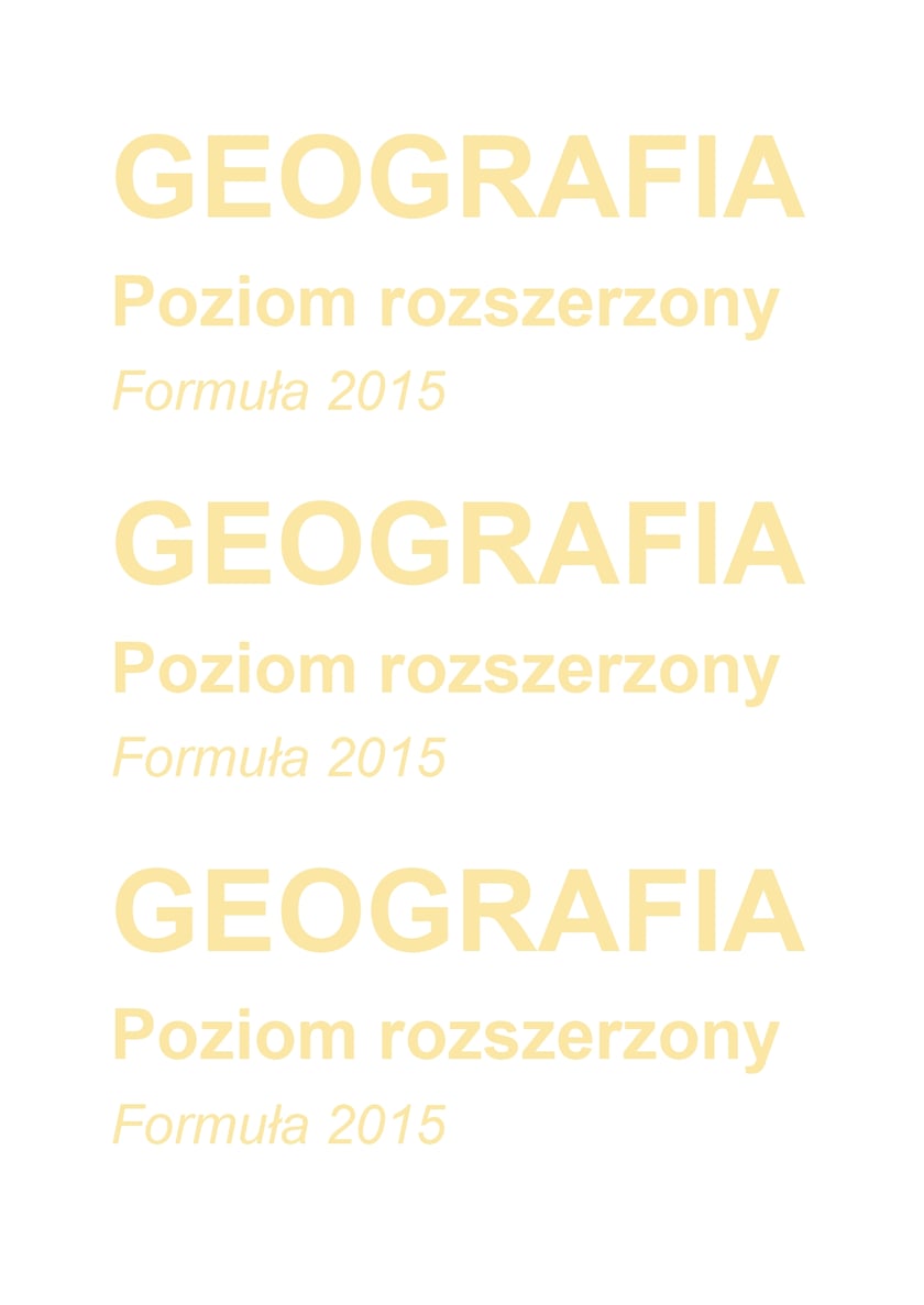 Matura z geografii (poziom rozszerzony)