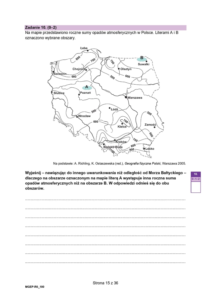 Matura z geografii (poziom rozszerzony)