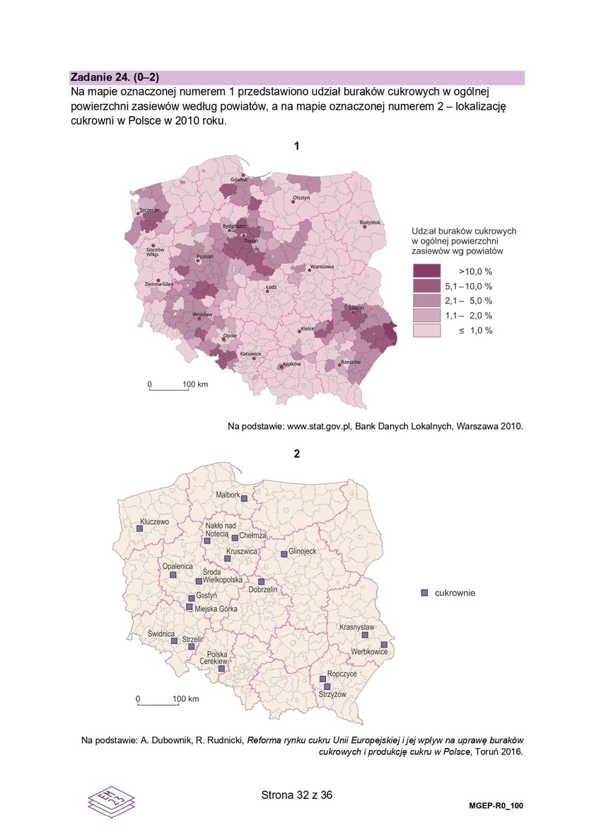 Matura z geografii (poziom rozszerzony)