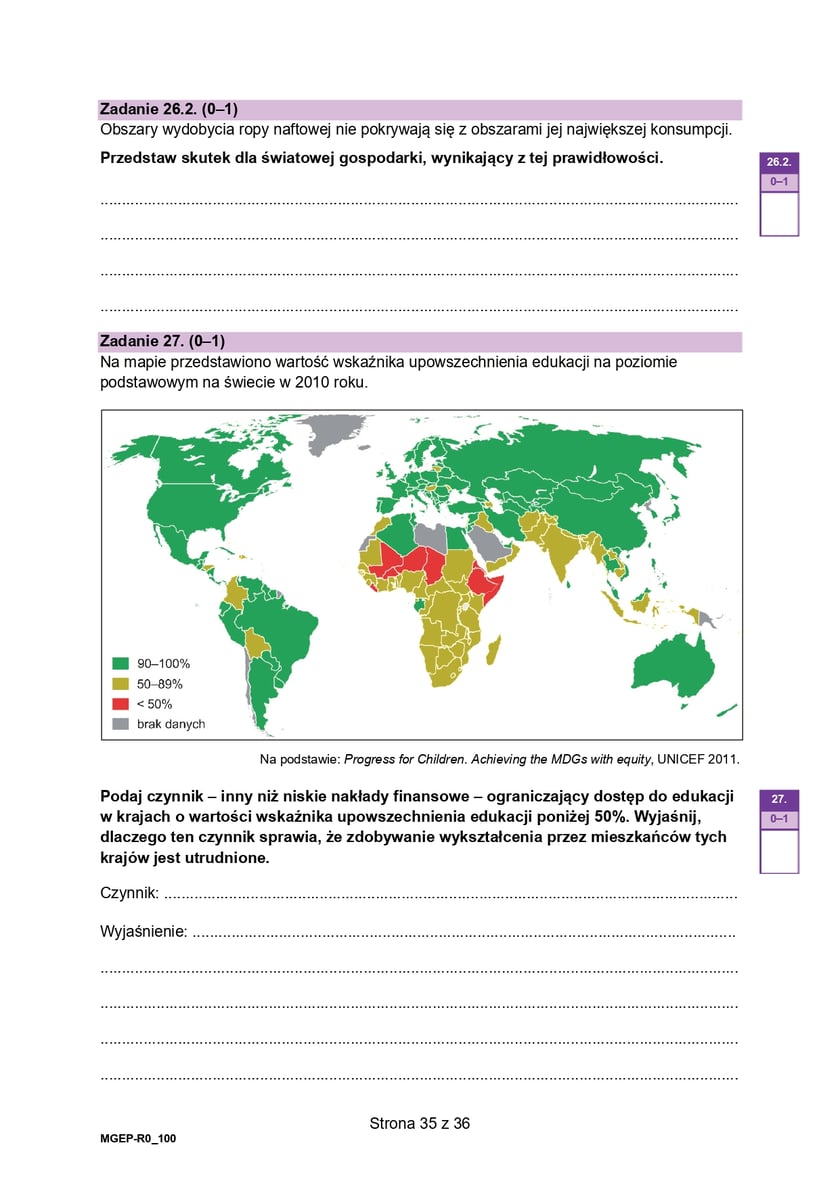 Matura z geografii (poziom rozszerzony)