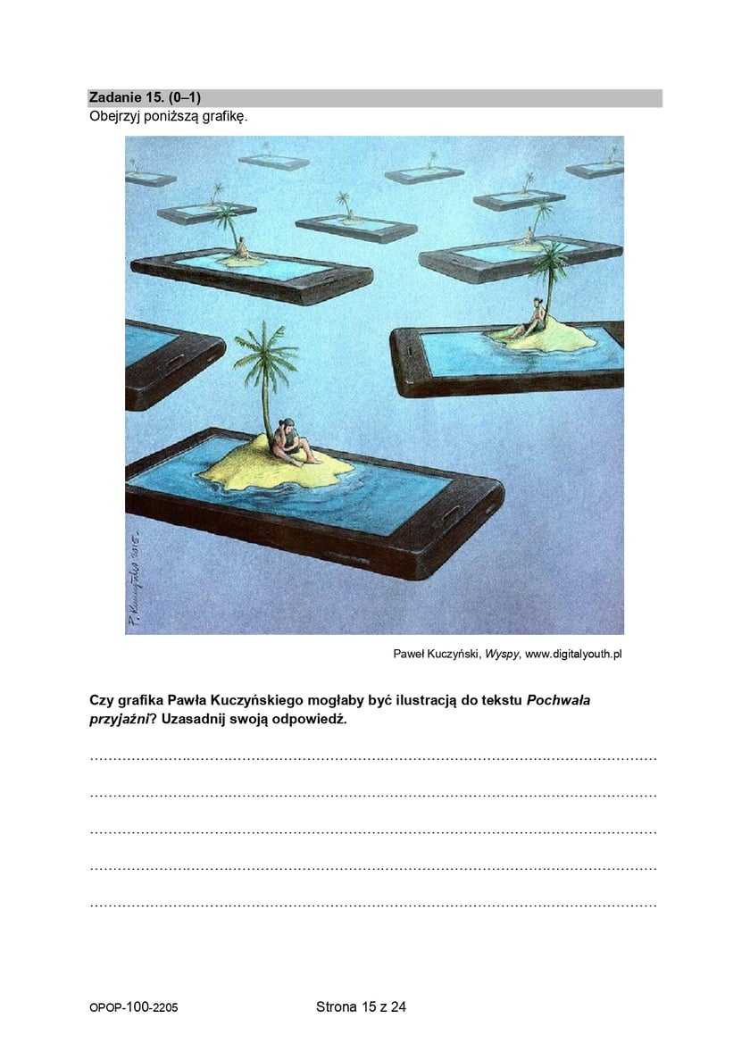 Egzamin ósmoklasisty. Arkusz egzaminacyjny z języka polskiego 2022 CKE