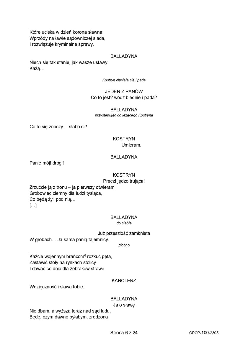 Egzamin ósmoklasisty 2023  - język polski