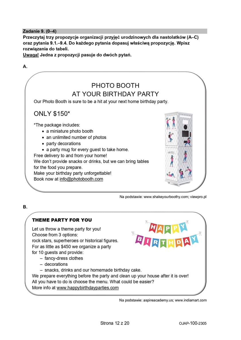 Egzamin ósmoklasisty 2023 - język angielski