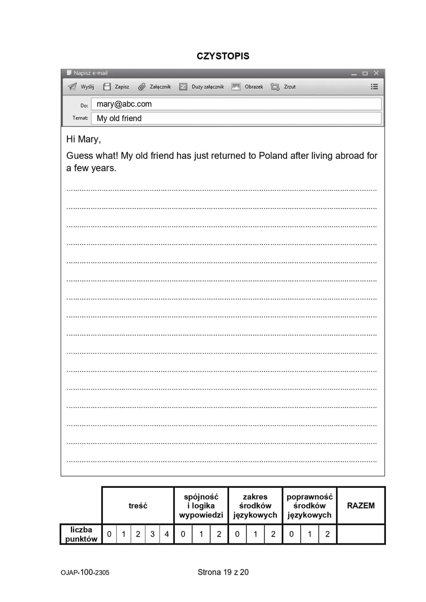 Egzamin ósmoklasisty 2023 - język angielski