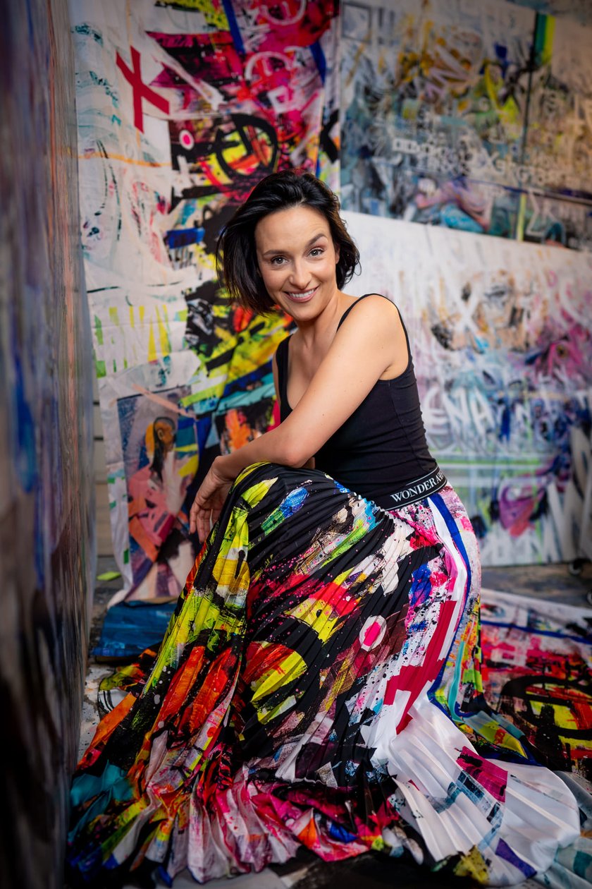 spódnica "Bang" zaprojektowana przez wrocławskiego artystę Krzysztofa Cichonia