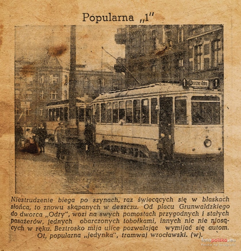 Dawne elektryczne tramwaje we Wrocławiu