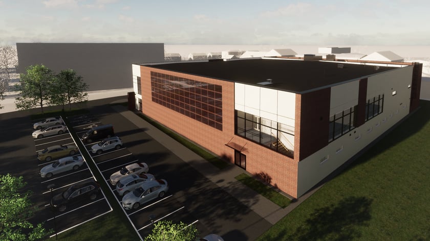 Wizualizacja hali sportowo-widowiskowej w Ziębicach