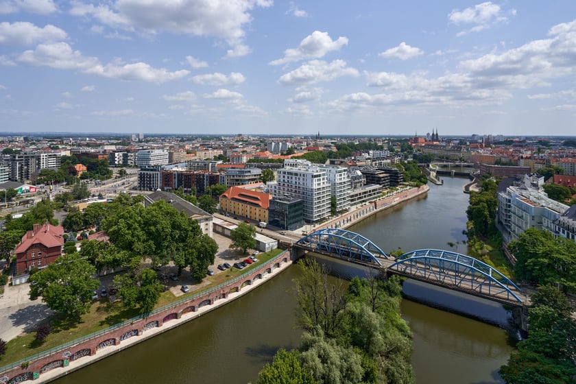 Panorama Wrocławia z dachu Atal Towers