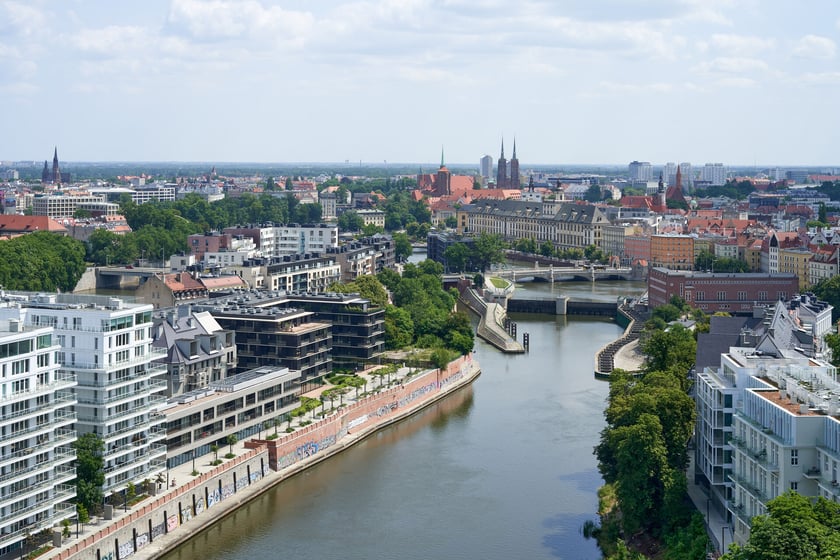 Panorama Wrocławia z dachu Atal Towers