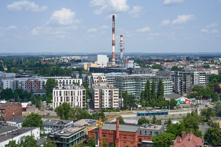 Panorama Wrocławia z dachu Atal Towers