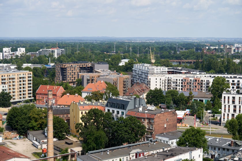 Panorama Wrocławia z dachu Atal Towers