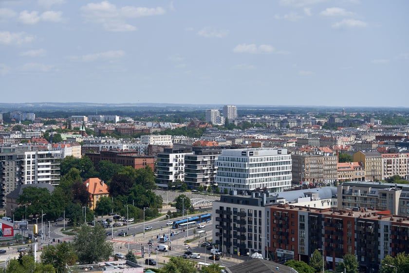 Panorama Wrocławia z dachu Atal Towers