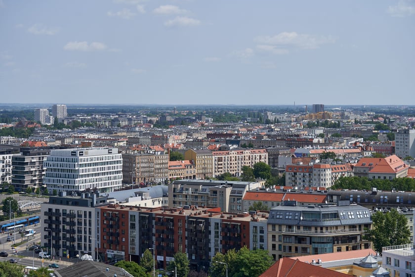 Panorama Wrocławia z dachu Atal Towers