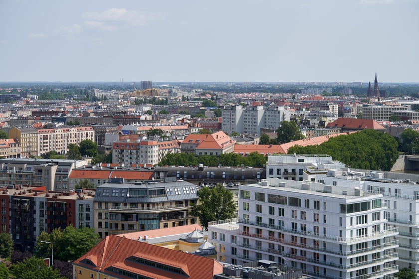 Panorama Wrocławia z dachu Atal Towers