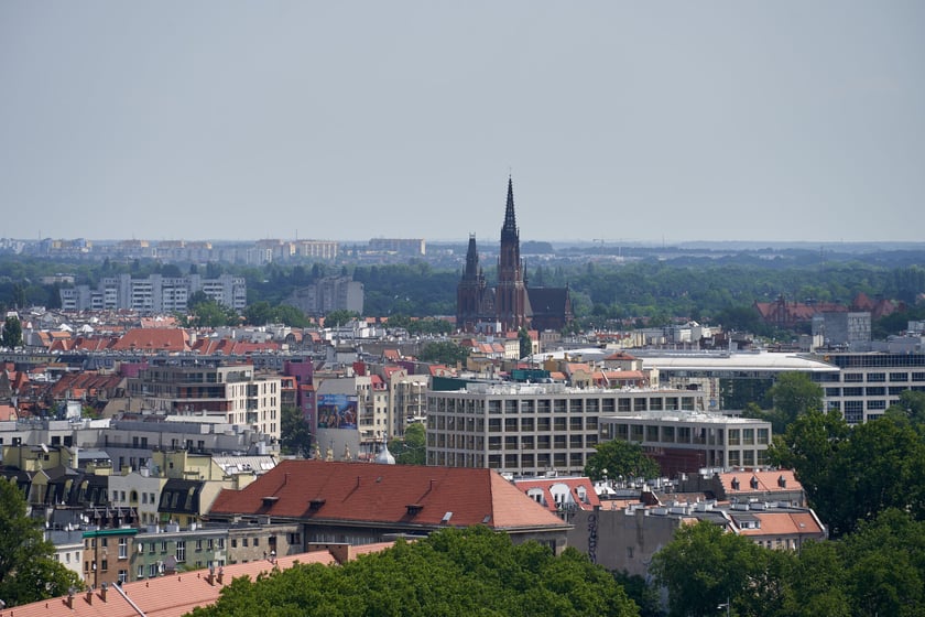 Panorama Wrocławia z dachu Atal Towers