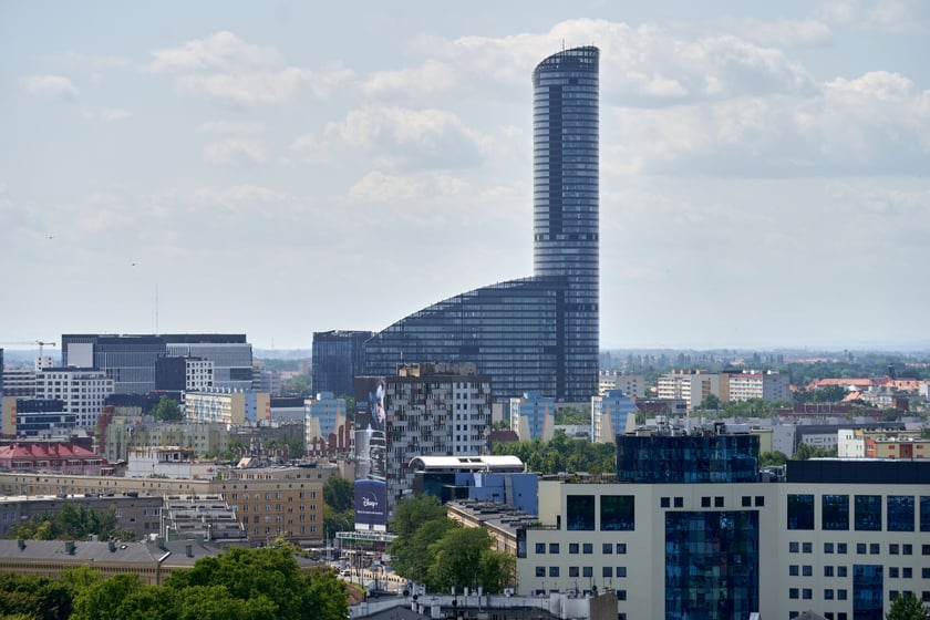 Panorama Wrocławia z dachu Atal Towers