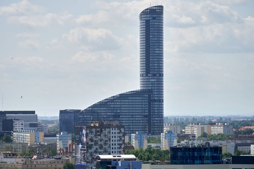 Panorama Wrocławia z dachu Atal Towers