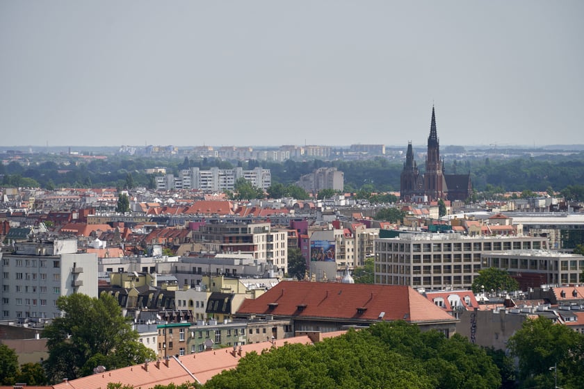 Panorama Wrocławia z dachu Atal Towers