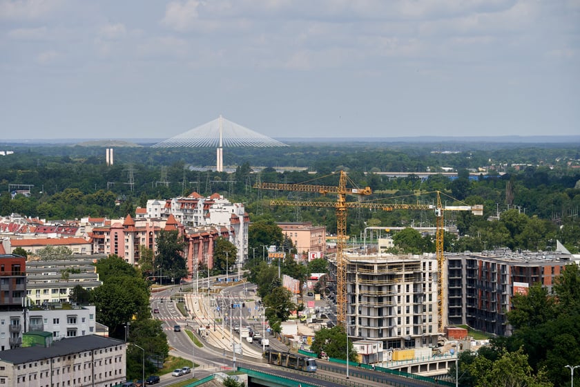 Panorama Wrocławia z dachu Atal Towers