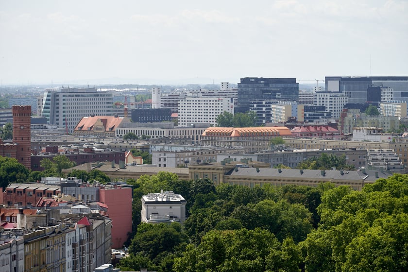 Panorama Wrocławia z dachu Atal Towers