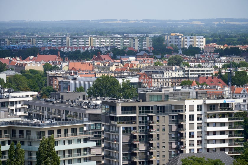 Panorama Wrocławia z dachu Atal Towers