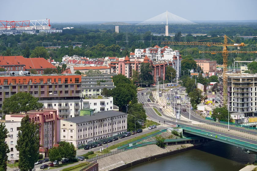 Panorama Wrocławia z dachu Atal Towers